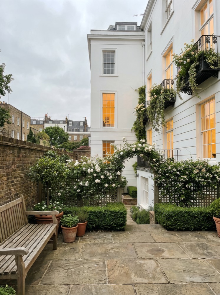 London townhouse garden, listed by Bramble & Co